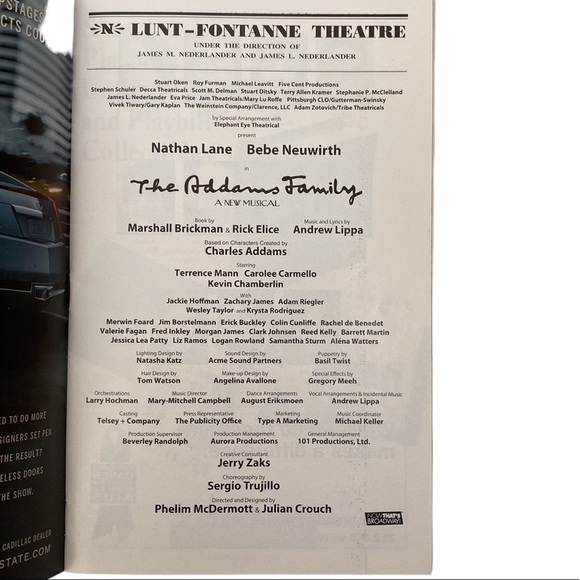 The Addams Family Playbill signed by some cast members - Picture 3 of 8